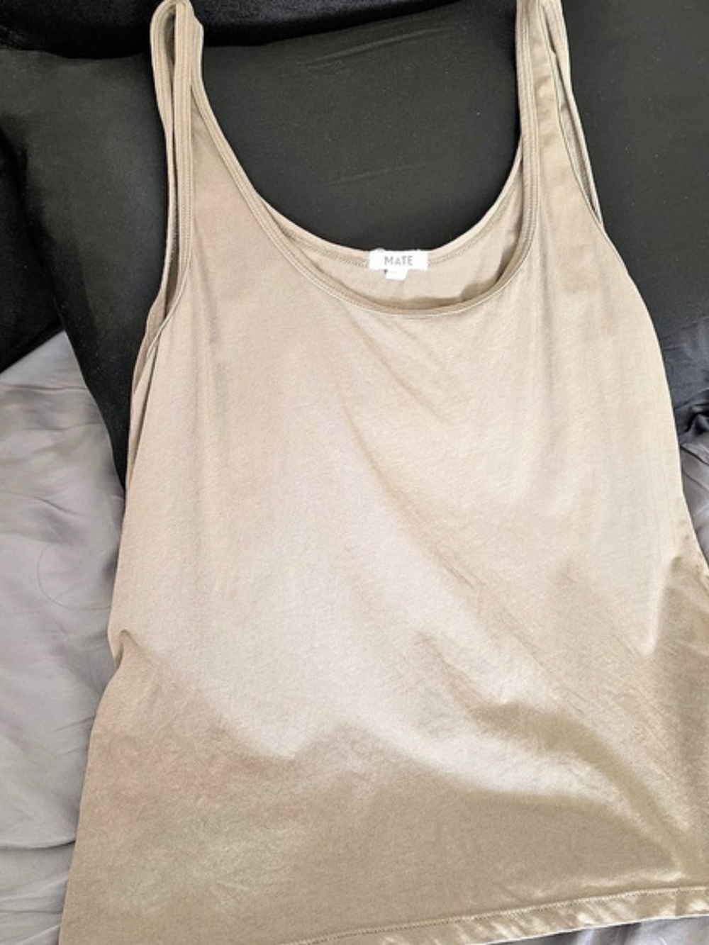 MATE Organic Cotton Tank Top in Brown Size Small